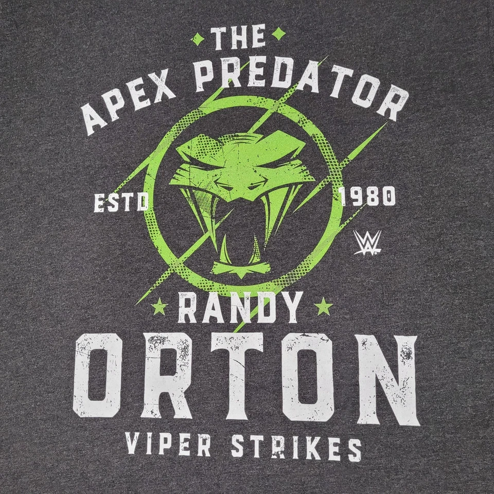 Camisa Randy Orton Para Hombres L Gris WWE Lucha Libre The Apex Predator Viper Strikes Camiseta Foto 3 de 4