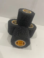 4 PACK 4.5"x 4" Abrasive Drawing Wheel Surface Conditioning 40 Grit Drum Refill