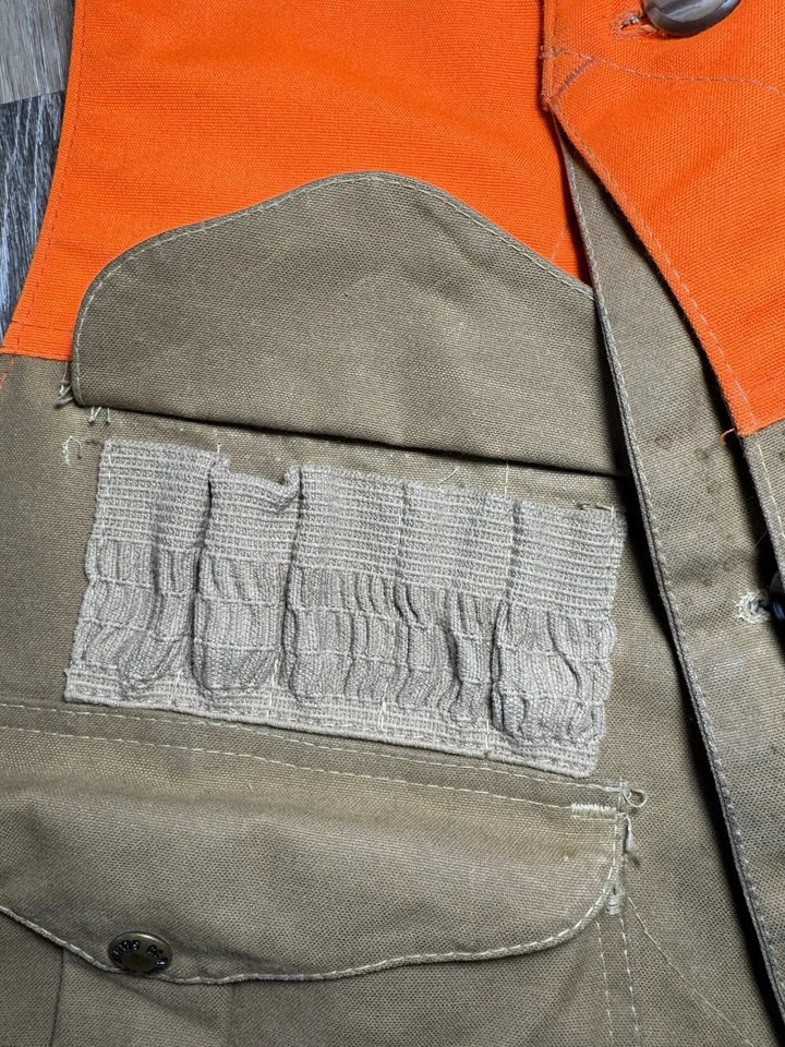 Filson Upland Vest Men's Medium Brown Wax Cotton Hunting Style 33 Vintage  - Image 4 of 4