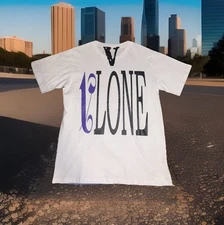 Vlone x Palm Angels White Purple T-shirt Size M