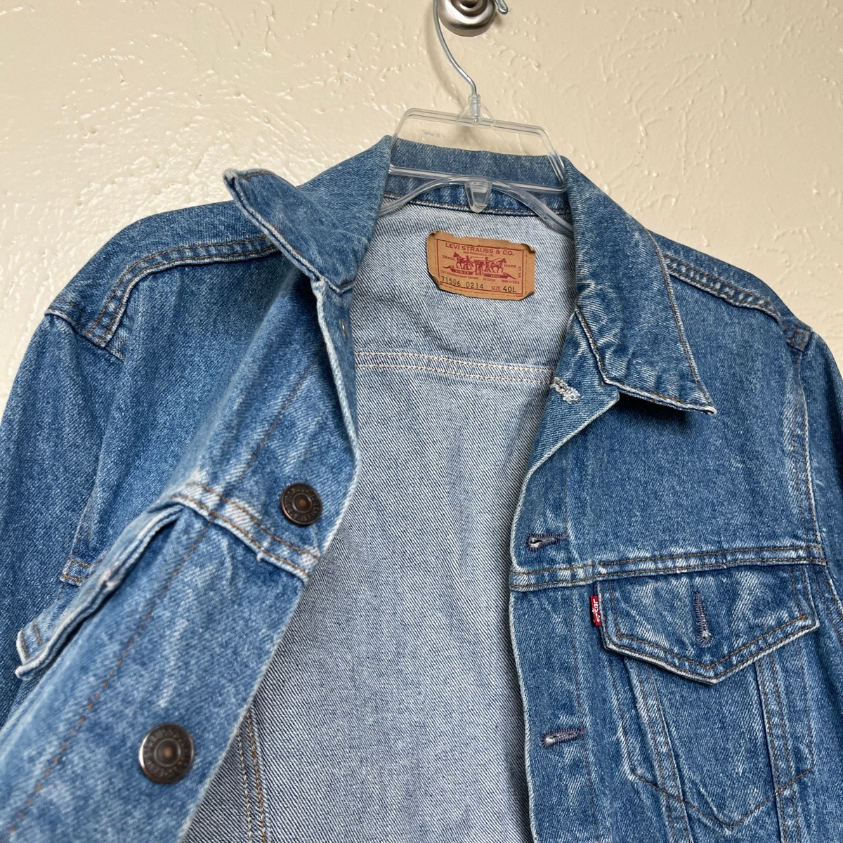 Levi's リーバイス 71506-0214 デニムジャケット 40L Levis 71506 0214 Jacket Mens 40L Blue Denim Trucker Type 3