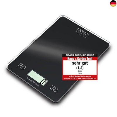 CASO Küchenwaage-Slim, Testsieger Haus & Garten Test, Sensor-Touch