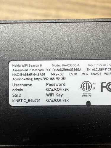 Routeur Windstream Nokia Kinetic Wifi Beacon 6 modèle HA-0336G-A - Photo 7/7