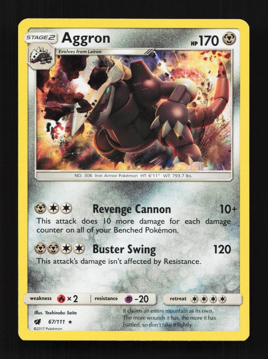 Aggron 67/111 Crimson Invasion English Pokemon Card TCG