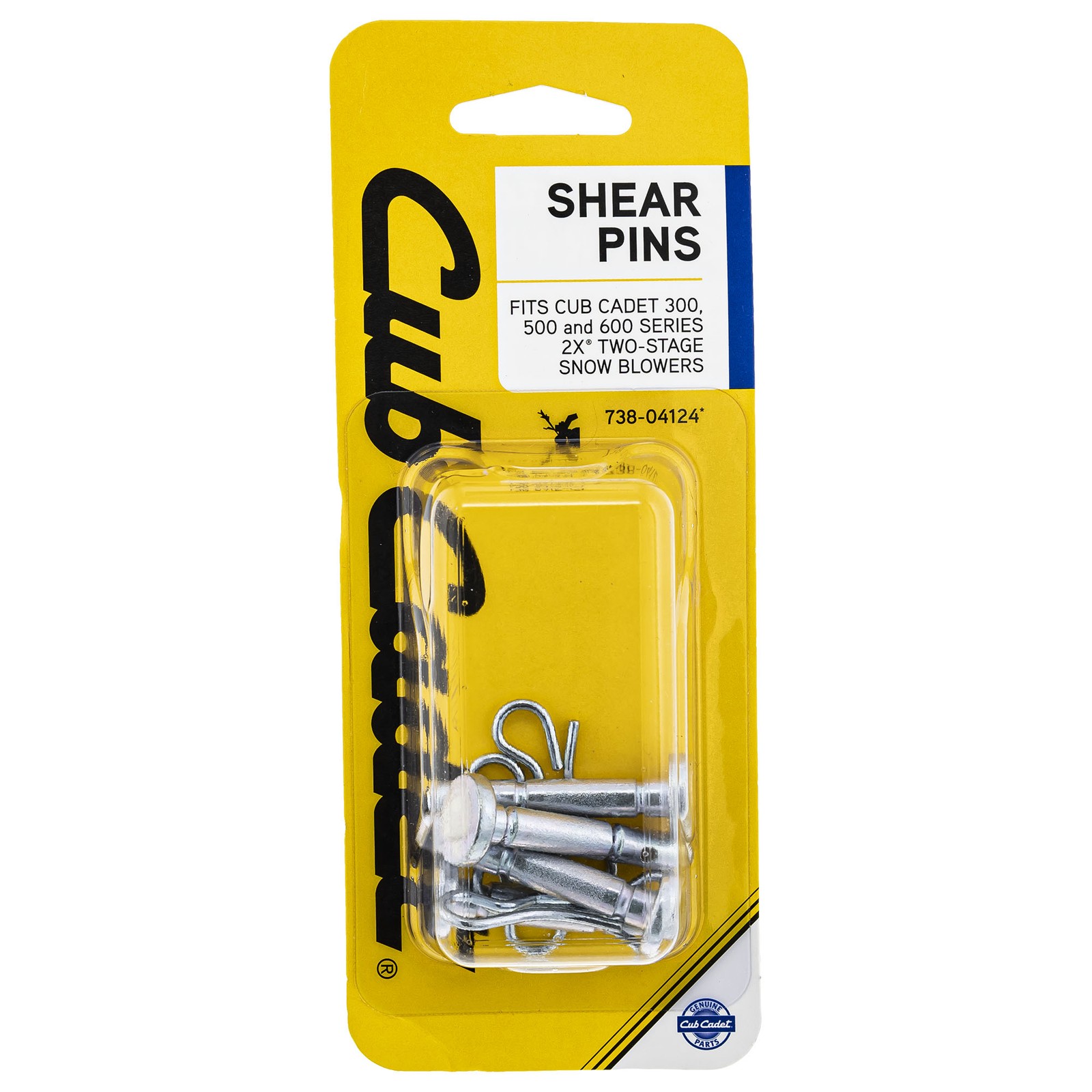 CUB CADET 490-241-C063 Shear Pin Set Kit 2X 24"-30" Max Pro Trac Snow Throwers