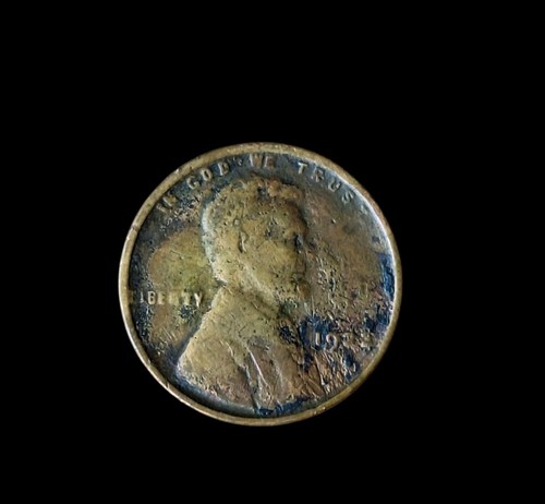 1922 Lincoln Cent No D Mint Mark Key Date Coin Wheat Small Cent Corroded