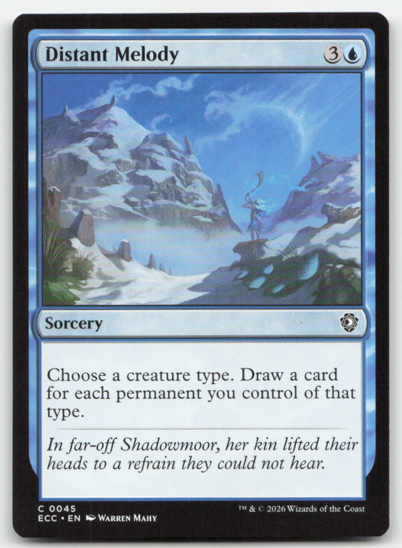Distant Melody 45 ECC Commander: Lorwyn Eclipsed Magic MTG NM