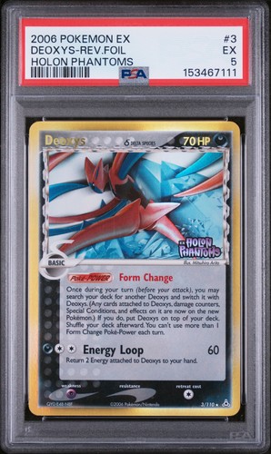 2006 POKEMON EX HOLON PHANTOMS #3 DEOXYS-REVERSE FOIL PSA 5