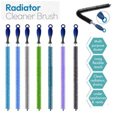 Radiator Cleaner Brush Thin Long 75cm Boar Bristles, Radiator Duster Brush UK