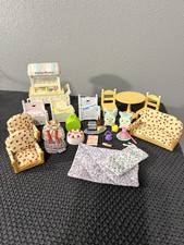 Sylvanian Families Calico Critters Furniture Sofa Chairs Table Cart Accessories