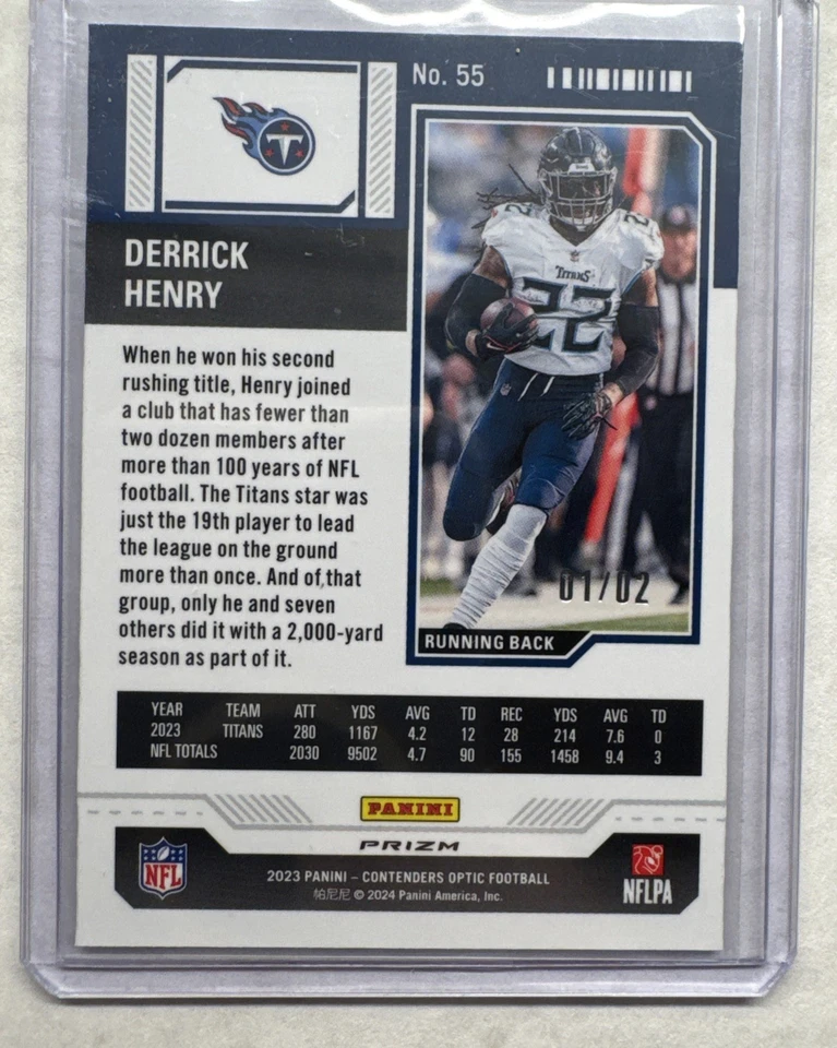 Boleto de temporada 2023 Panini Optic Derrick Henry Nebula 1/2 Foto 2 de 2