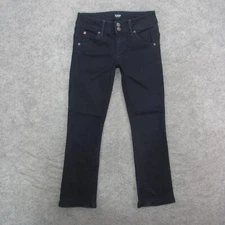 Hudson Jeans Women's 25 Blue Dark Wash Straight Crop Jeans