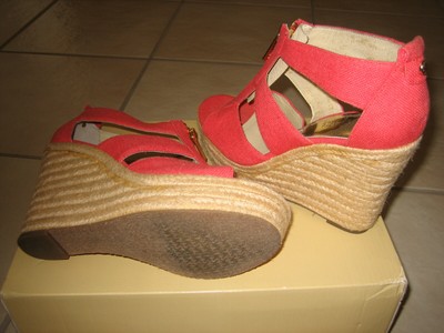 michael kors coral wedges