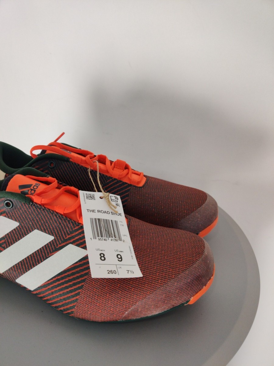 Adidas The Road Cycling Shoes Unisex Men 8 Women 9 Orange Green