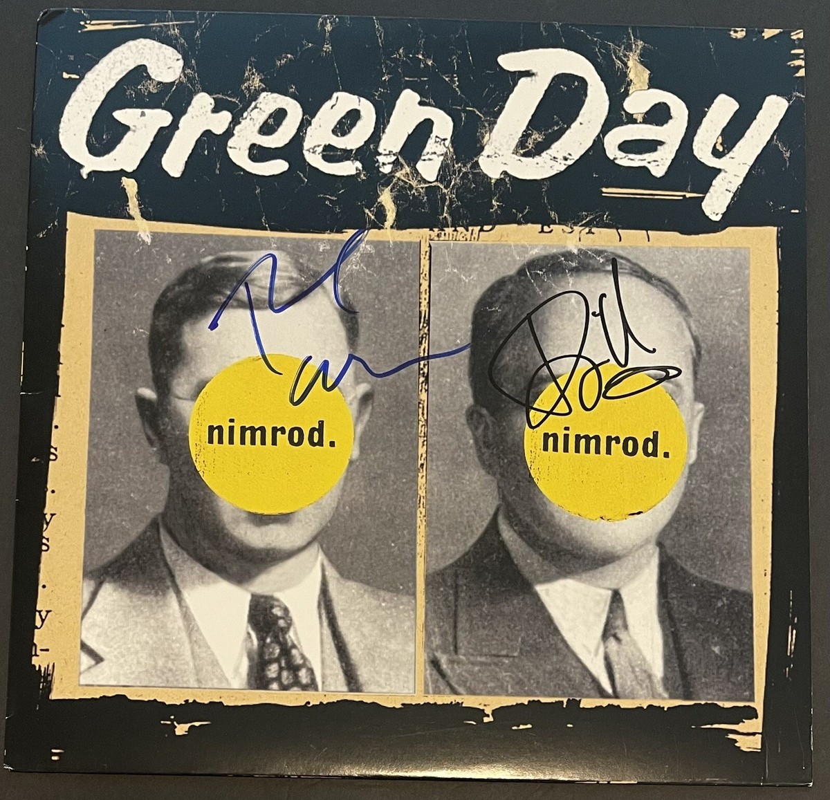 Green Day Nimrod サイン入り Billie Joe Armstrong Tre Cool Signed Green Day Nimrod Vinyl