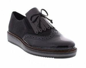 black heeled brogues womens