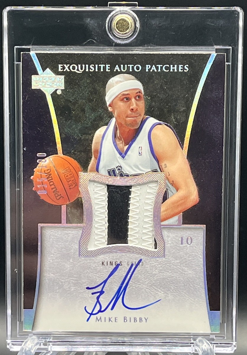 2004-05 Mike Bibby UD EXQUISITE PATCH AUTO /100 Very Rare 2nd Year 