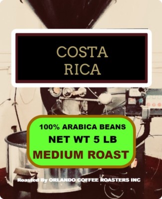 5 LBS COSTA RICA TARRAZU  100% ARABICA COFFEE BEANS  FRESH