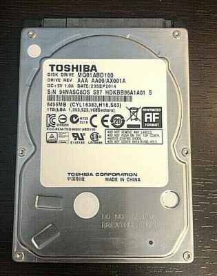 TOSHIBA MQ01ABD100 1TB 5400RPM 8MB Cache SATA 3Gb/s Internal Hard  Drive