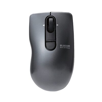 Elecom Mouse Wireless (Empfänger enthalten) S 3 Tasten Kipprad M-FBG3DBBK NEU