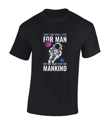 THAT'S ONE SMALL STEP FOR MAN HERREN T-SHIRT COOL SPACE ASTRONAUT MOON TOP