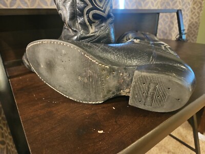 Men's Cowboy Boots Tony Lama Black Size 8 D Western Boots Style