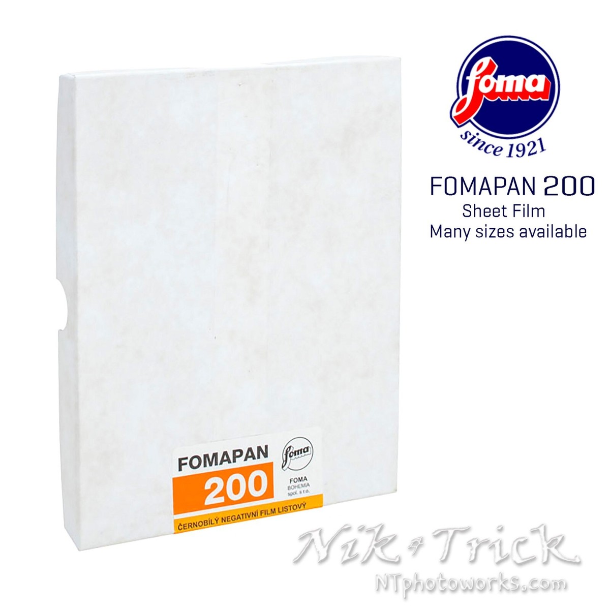Fomapan 200 Creative 200asa B&W Sheet Film 50 Sheet Boxes 5x4
