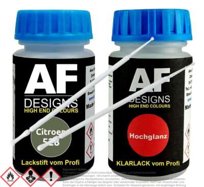 FÜR Citroen 528 Vert Onf Bussing Lackstift Klarlack Lacktupfer Autolack Set