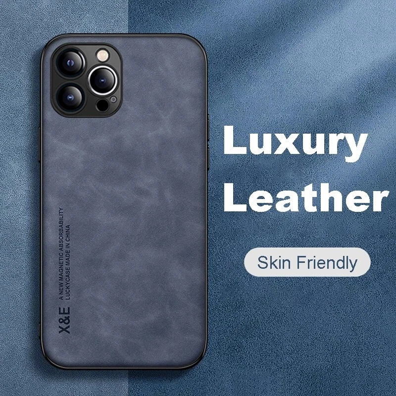 For iPhone 15 14 16E Plus SE 11 12 13 Pro Leather Magnetic Cover Protective Case - Image 2 of 4