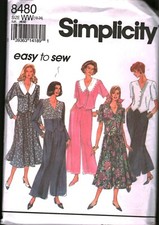 8480 Simplicity Sewing Pattern Misses Pull on Pants Top Skirts UNCUT 18-24 OOP