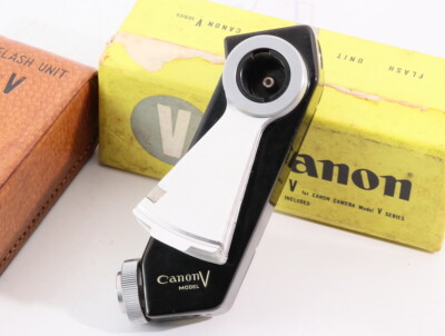 Canon Flash unit V w/Case, Box AS-IS, From JAPAN | eBay