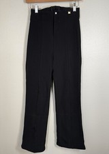 NILS Entrant Stretch Women's High Waist Black Lined Snow Ski Pants Size 4 Long