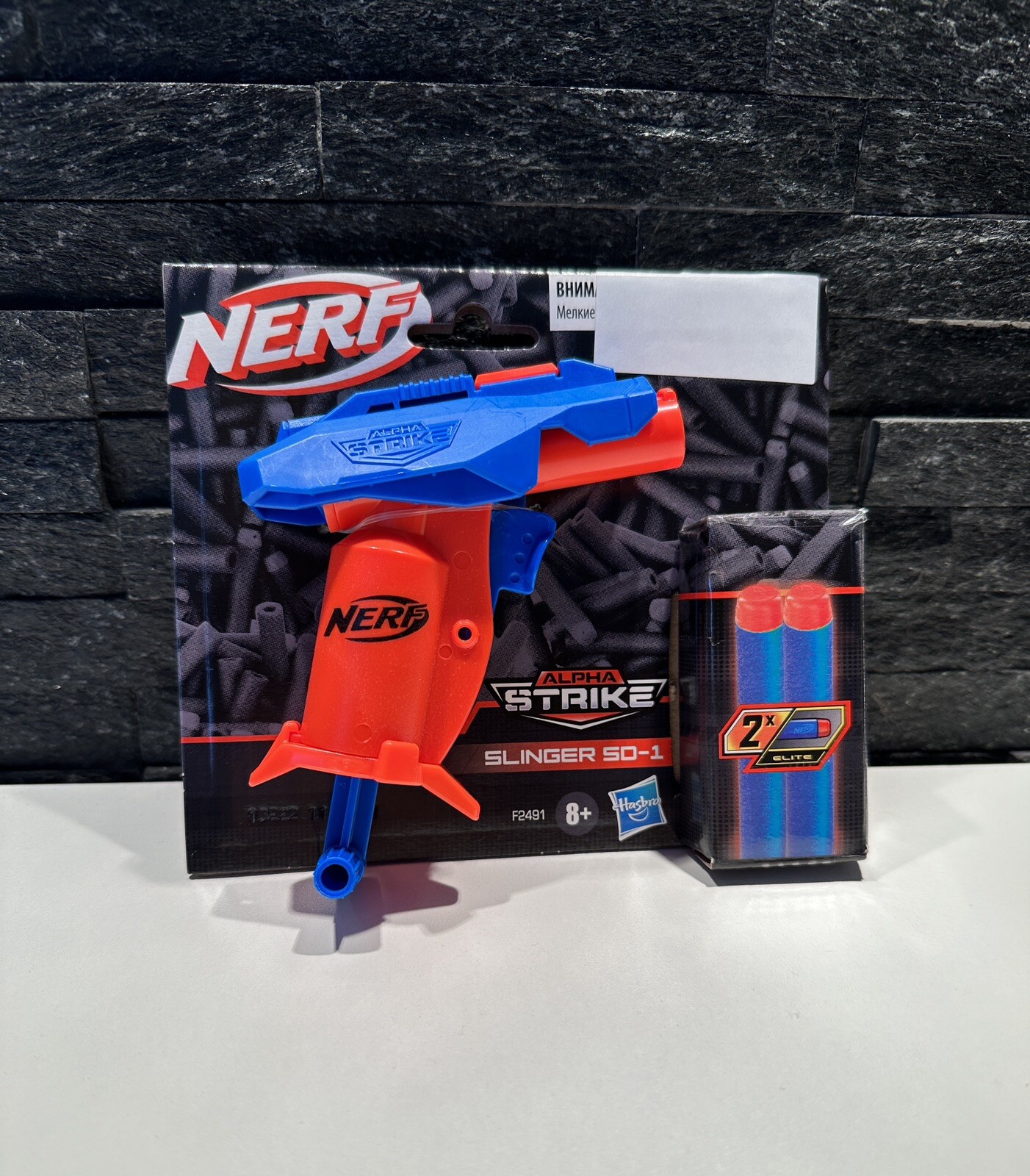 Nerf Alpha Strike Slinger SD-1 Single-Fire Dart Blaster + 2 Darts