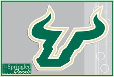 USF Bulls BULL HORNS LOGO Vinyl Decal #1 South Florida Bulls Sticker Car Truck