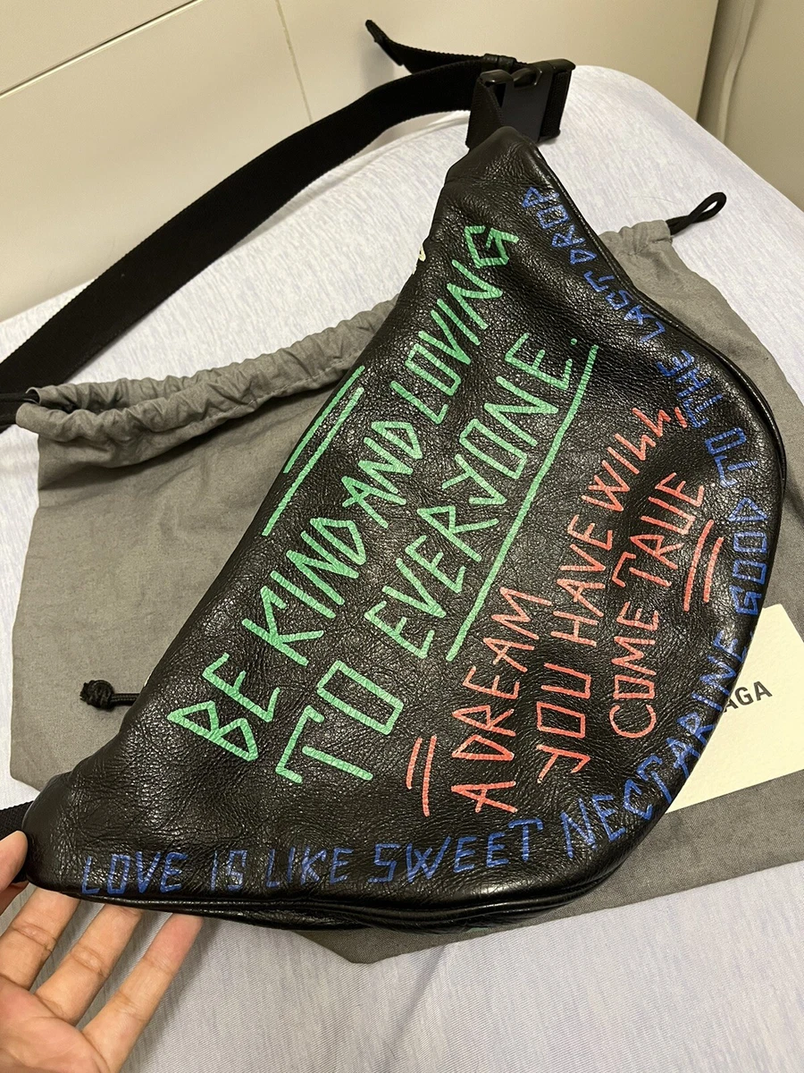 Balenciaga graffiti on sale waist bag