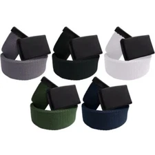 Mens Canvas Belts Womens Unisex Adjustable Buckle Webbing Army Belts For Jeans