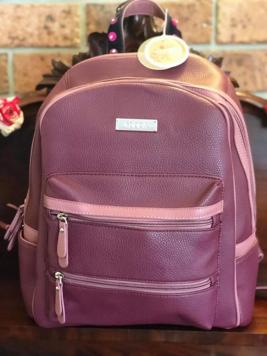 DOCA AUTHENTIC BACKPACK WOMEN S FASHION MADE IN GREECE PURPLE