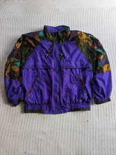 VTG Hunt Club Purple Windbreaker Jacket Full Zipper Coat Women's Size Medium