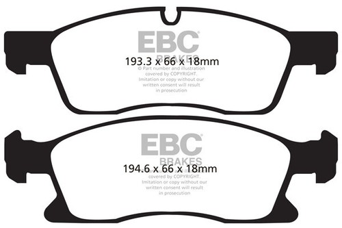 DP41871R Pastiglie freno YELLOWSTUFF EBC Brakes per Dodge USA Durango Jeep Gr... - Foto 2 di 2
