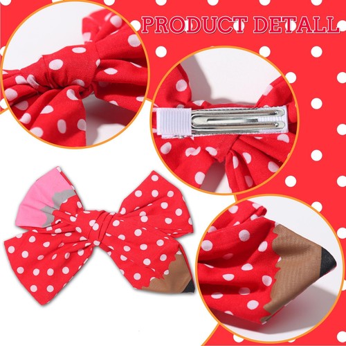 Back to School Pencil Hair Bows for Girls Teacher School Bows Hair Accessorie... - Picture 3 of 8