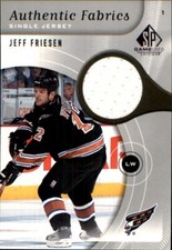 Jeff Friesen white WASHINGTON CAPITALS 2005-06 SP GAME USED JERSEY Authentic Fab