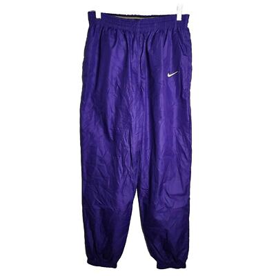 Vintage y2k Nike pants/joggers Women's Purple Track Pants, Mesh