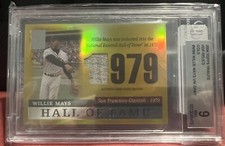 2004 Topps Tribute HOF GOLD TR-WM4 Willie Mays Game Used Worn Uniform Relic  /25