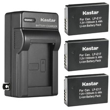 Kastar Battery Charger Replacement For Canon LP-E17 LPE17 Li-Ion Camera Battery