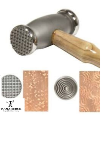 Thin Circles/spackles double face texturing hammer for jewelery and metal work - Picture 2 of 5