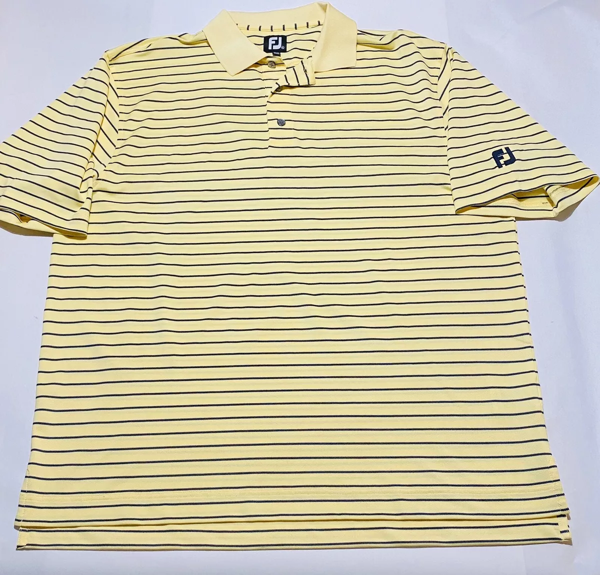 Yellow footjoy hotsell golf shirt