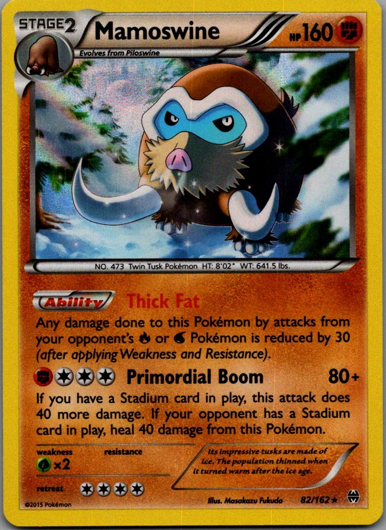 Mamoswine Holo Rare XY - BREAKthrough 82/162 NM