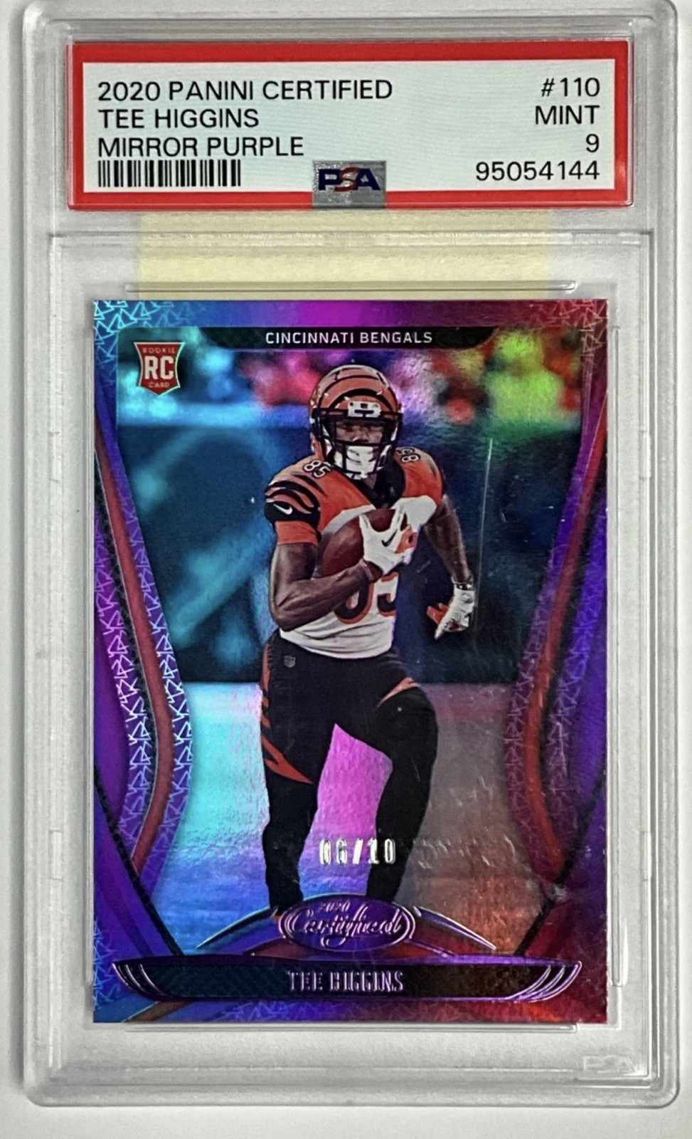 2020 Panini Certified - Rookies Tee Higgins #110 Mirror Purple /10 (RC) SSP