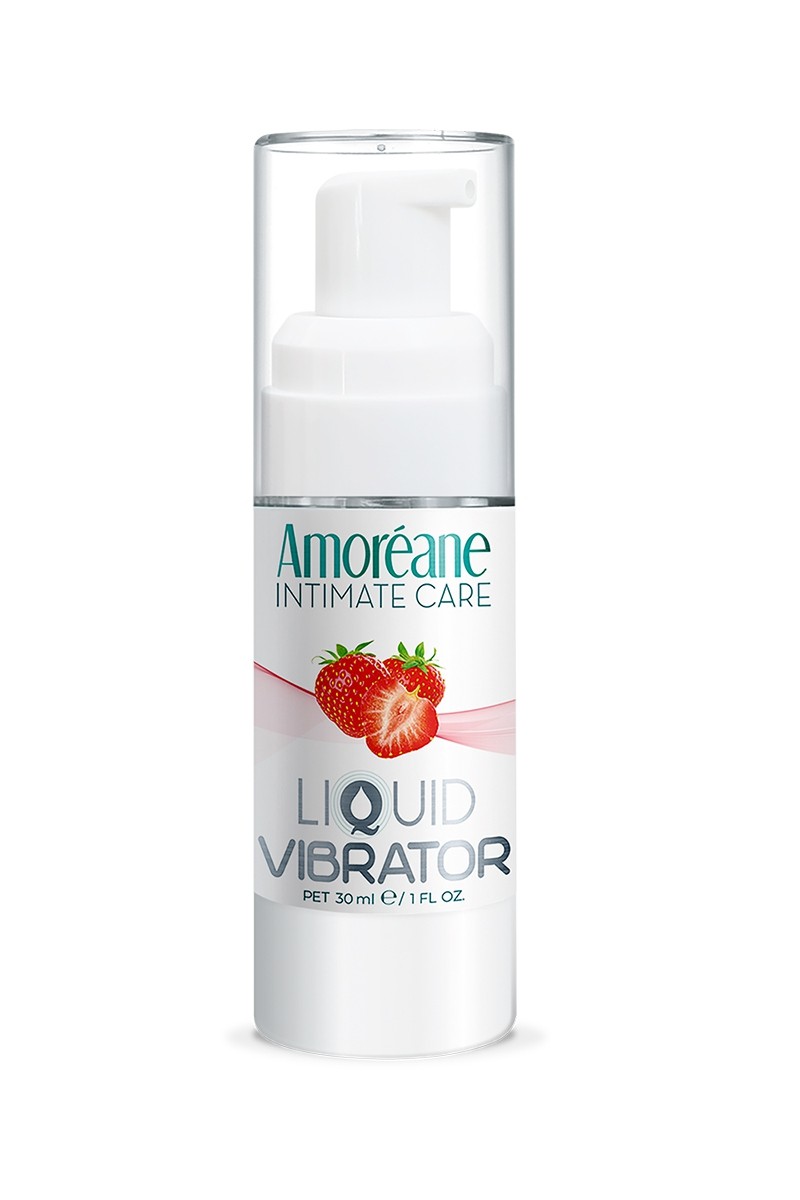 Lubrifiant stimulant Fraise 30ml gel intime comestible Amoreane Med