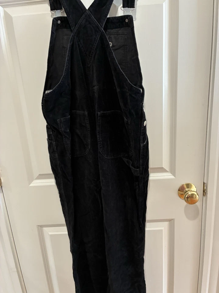 Mono con tirantes de terciopelo negro aplastado Y2K GAP niñas XXL excelente Foto 4 de 4